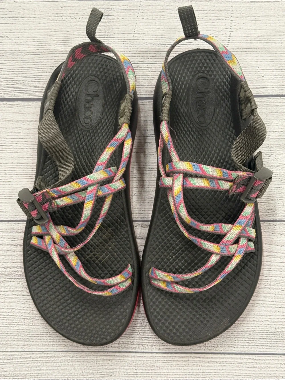 Chaco Kids Z Sandals Size 6 Multicolor Strap Sport Hiking Sandals